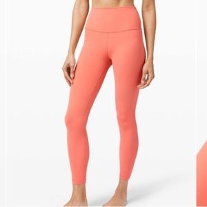 Lululemon Align Pant Legging II 25” with Cool Nulu Fabric Sz 6 in Rustic Coral